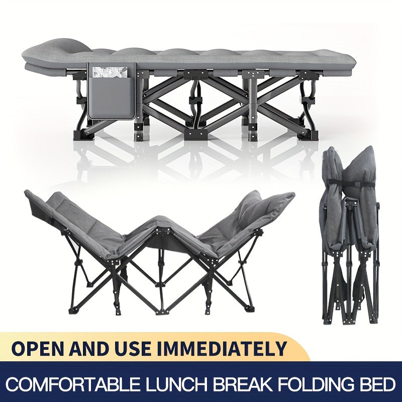 Outdoor Folding Bed Single Person Nap Bed Beach Camping Bed