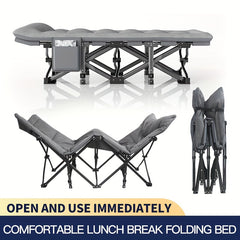 Outdoor Folding Bed Single Person Nap Bed Beach Camping Bed