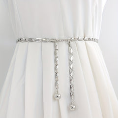 Geometric Hollow Waist Chain Stylish Metal Belt for Women