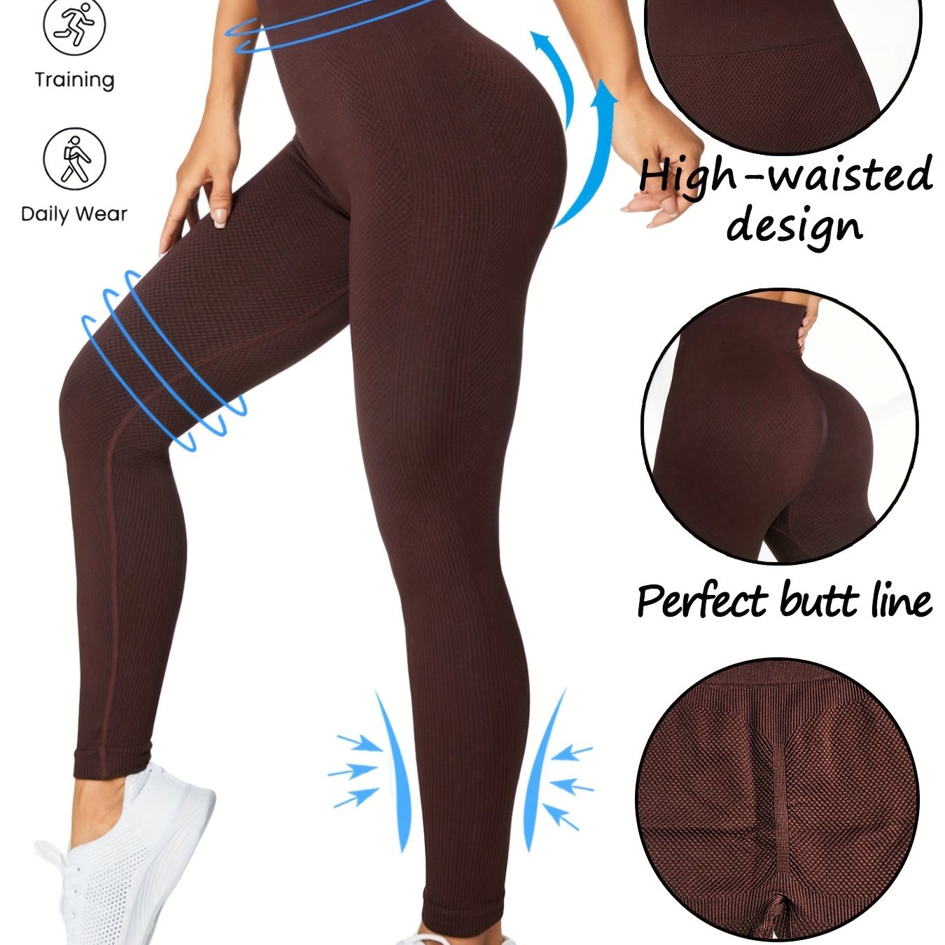 Quick Dry Butt Lifting Yoga Pants High Waist Workout Leggings