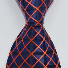 Men's Classic Necktie Patterned Tie Business Tie Grid Party Wedding Tie