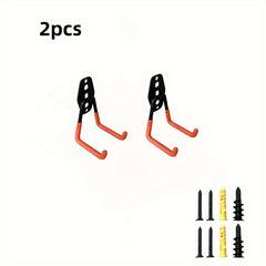 2pcs Wall Mounted Garage Storage Hook Heavy Duty Metal Wall Hanging Holder Hook