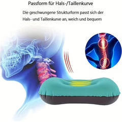 Portable Inflatable Camping Pillow Lightweight Beach Pillow Neck Support