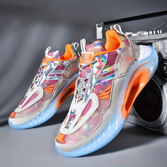 Men's Athletic Lace-Up Sneakers Glow-In-The-Dark