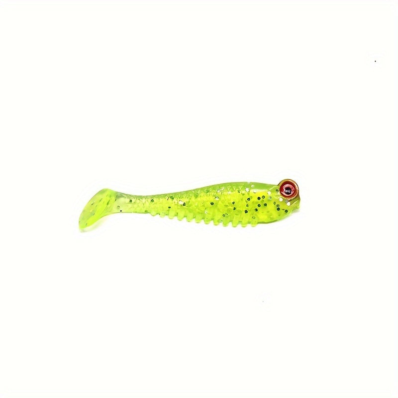 10pcs Glow in the dark Bionic Small Fish Soft Lures T tail Soft Lure