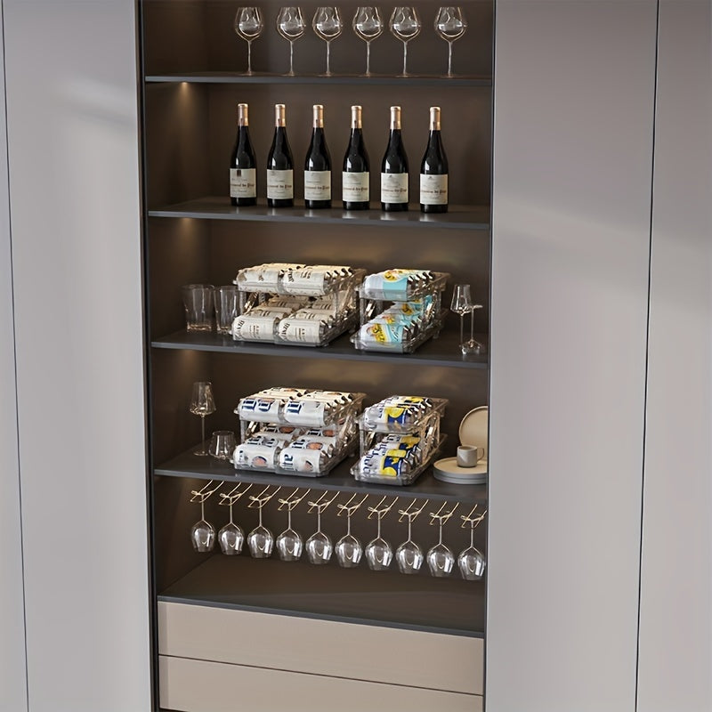 Telescopic Beverage Storage Box Double Layer Rack