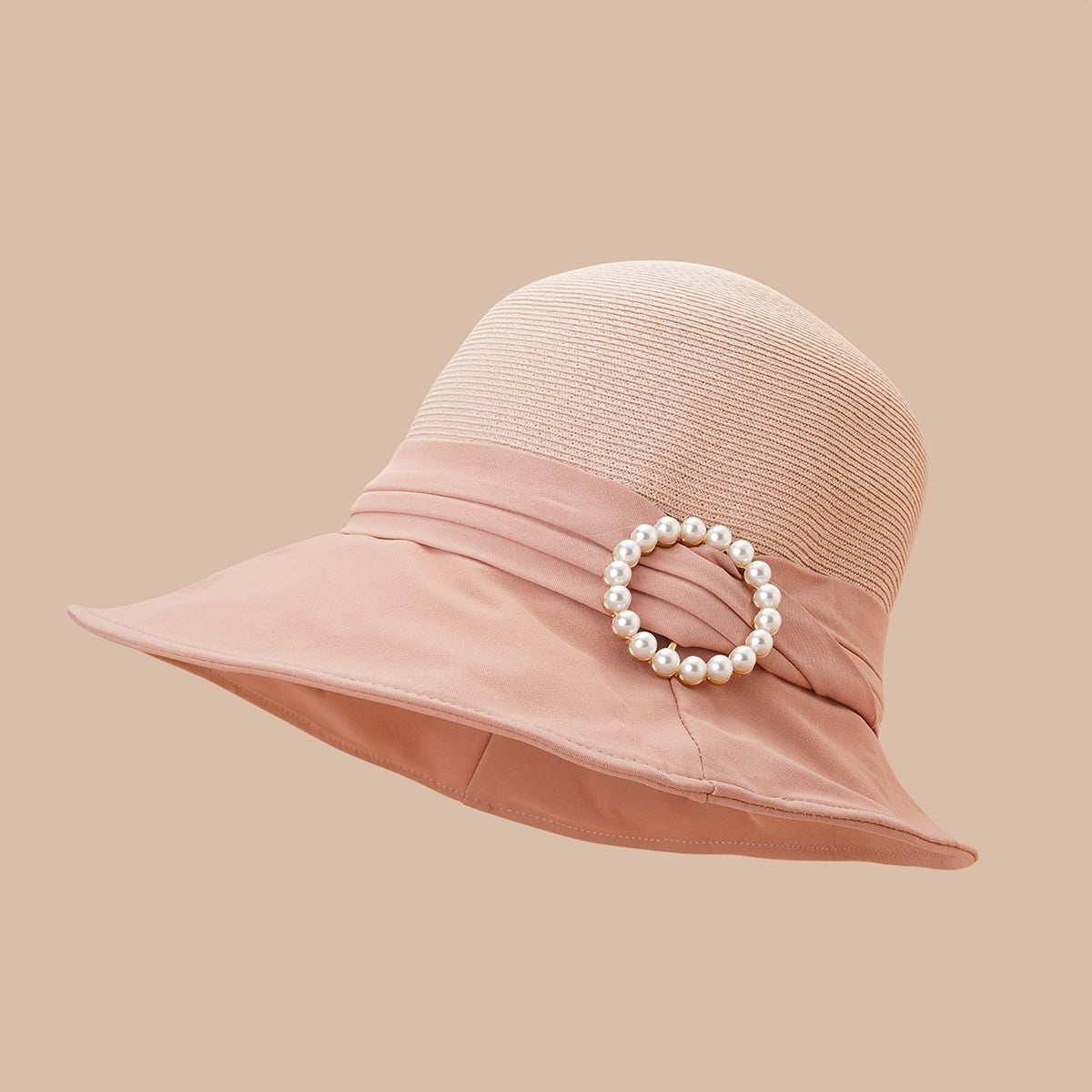 Bucket Hat Mens Womens Summer Thin UV Protection Rolled Edge Straw Sunshade