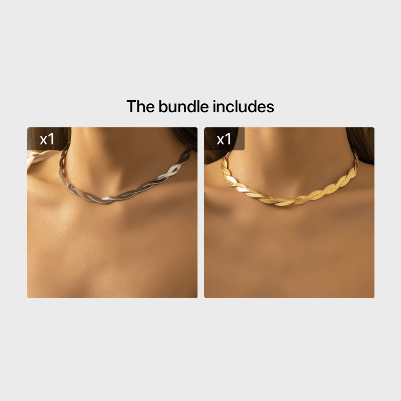 Braided Chain Necklace for Women