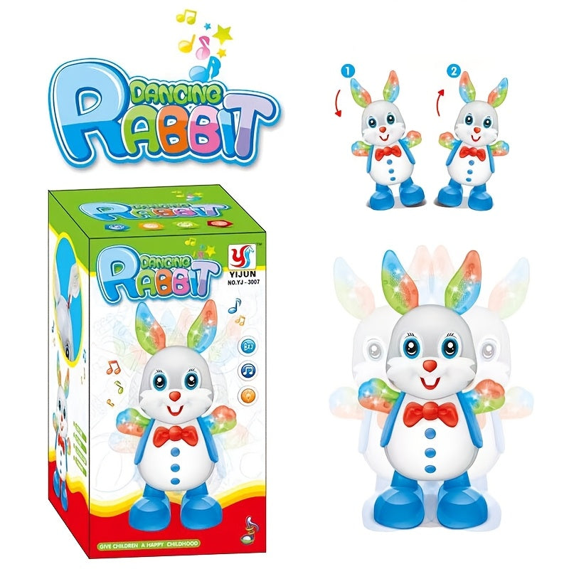 Interactive Dancing Rabbit Toy with Sound and Light Effects