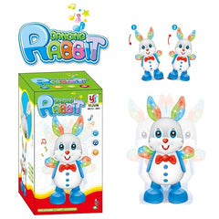 Interactive Dancing Rabbit Toy with Sound and Light Effects
