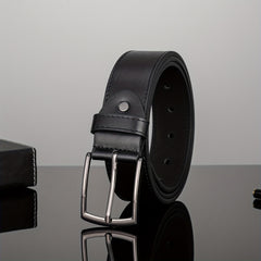 High End Embossed Sports Square Casual Belt PU Men's Leather Belt
