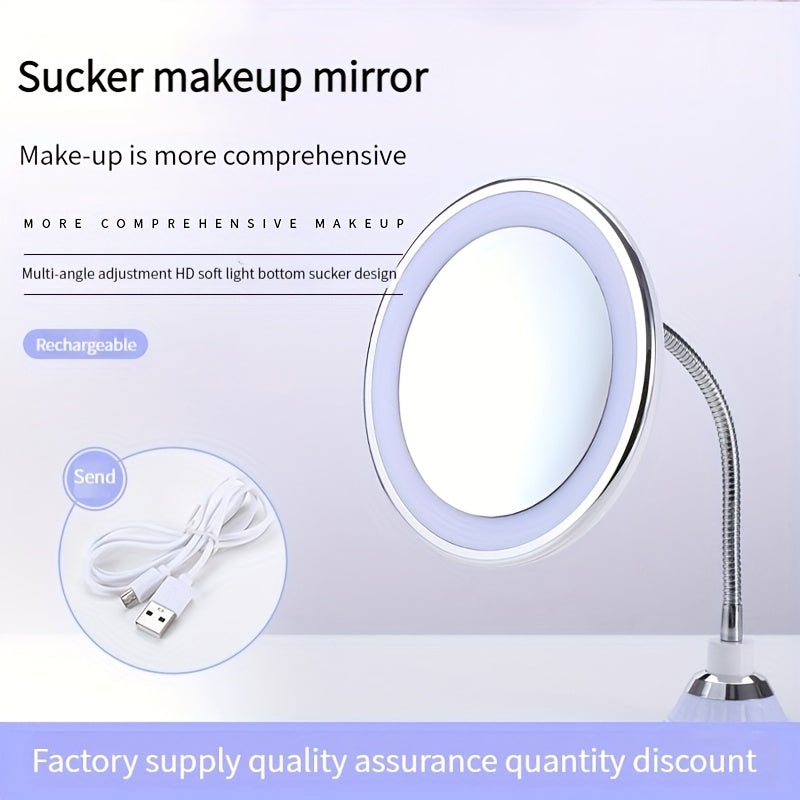 Dimmable LED Lighted Vanity Mirror with 5X Magnification