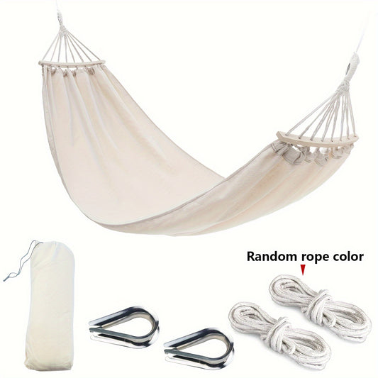 Portable Double Hammock Camping Hammock Spreader Bar Carry Bag Outdoor Indoor