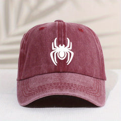 Children's Vintage Spider Baseball Cap Distressed Washed Sunshade Duck Tongue