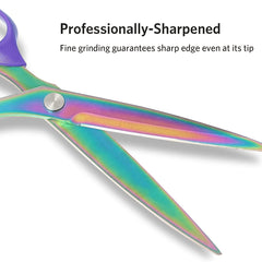 Heavy Duty Titanium Coating Sewing Scissors Stainless Steel For Fabric Leather
