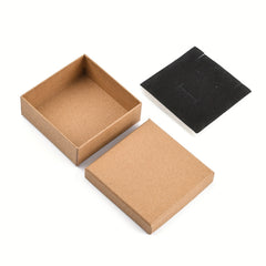 12pcs Cardboard Jewelry Boxes for Ring Tan Packaging Box