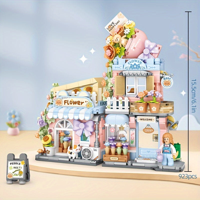 Charming Building Blocks Set: Taiyaki & Flower Shop