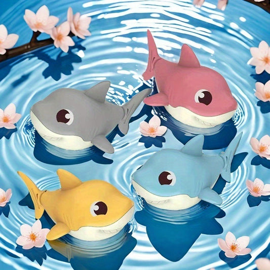 Playful Shark Bath Toy with Water Flowers Interactive Fun