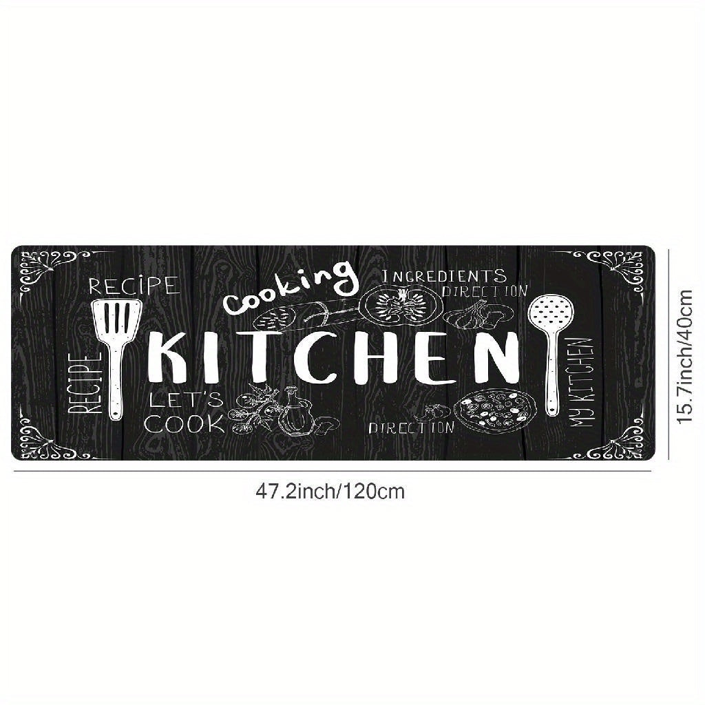 Soft Flannel Anti Fatigue Kitchen Mat Gothic Room Decor 16x48 Inches