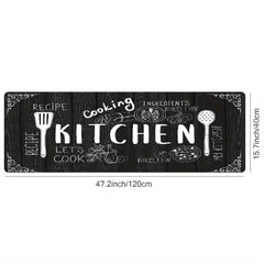 Soft Flannel Anti Fatigue Kitchen Mat Gothic Room Decor 16x48 Inches