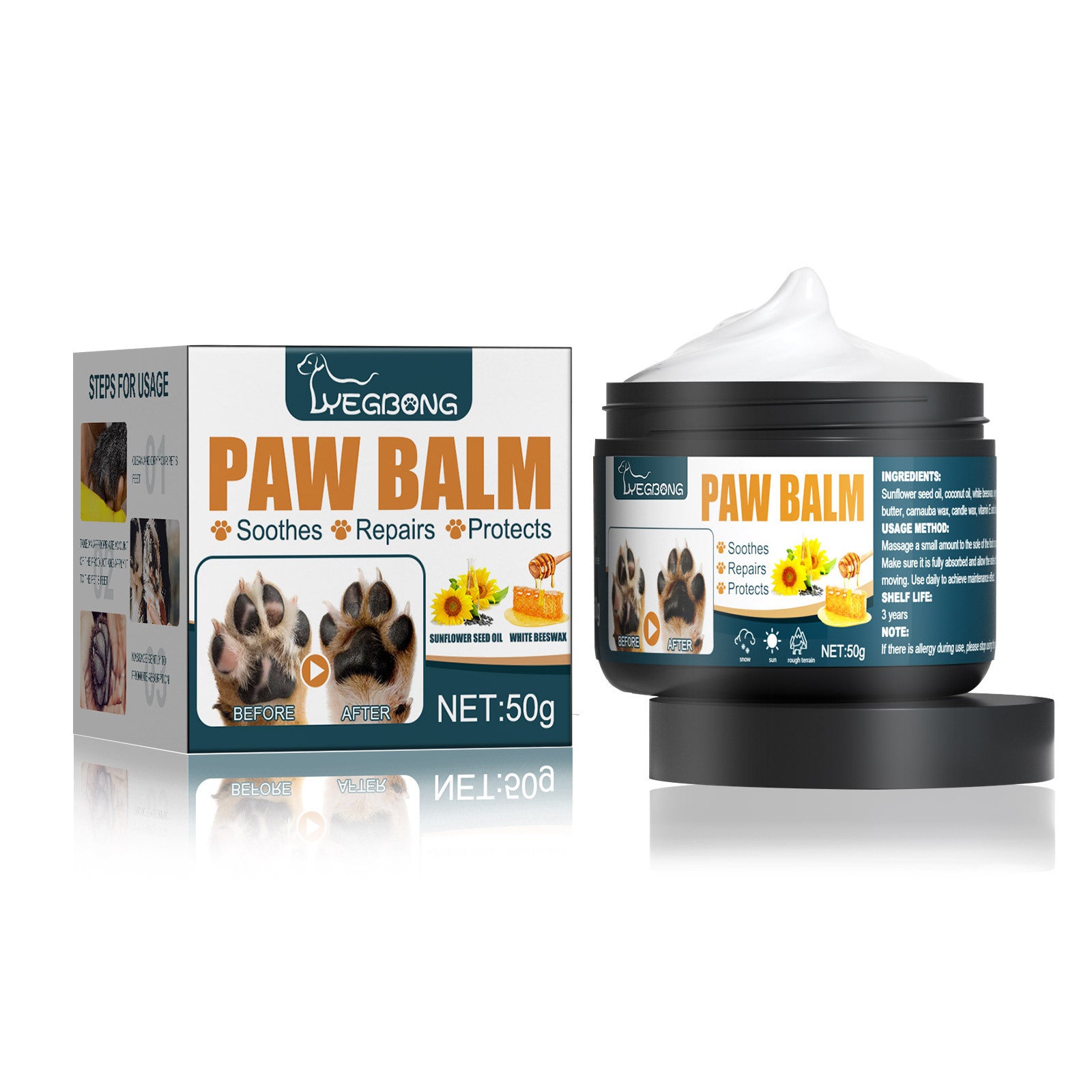 Pet Paw Balm for Dogs/Cats Soothes Dry Paws