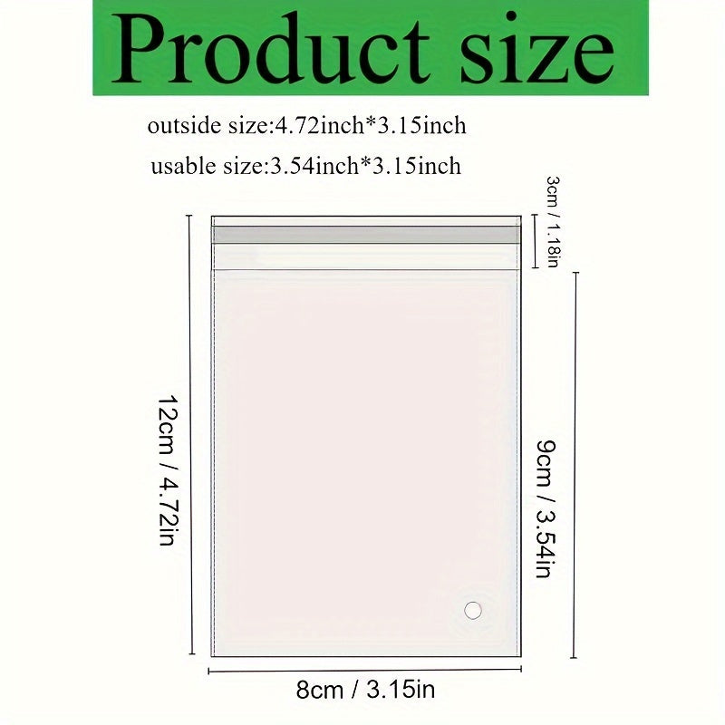 100pcs Transparent Self sealing Bags for Decorations Candy and Cookie
