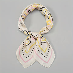 Geometric Paisley Print Bandana Square Scarf Satin Neckerchief