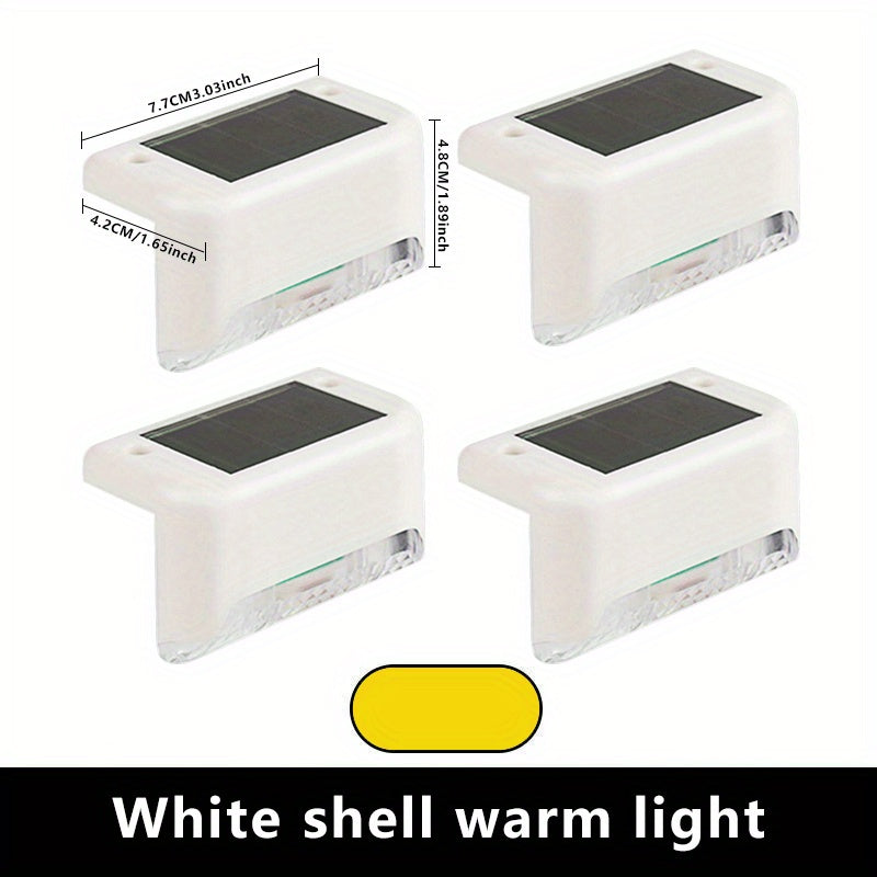 Outdoor Solar Deck Lights Waterproof LED Solar Lights for Stairs Steps Fences