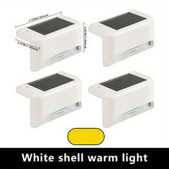 Outdoor Solar Deck Lights Waterproof LED Solar Lights for Stairs Steps Fences