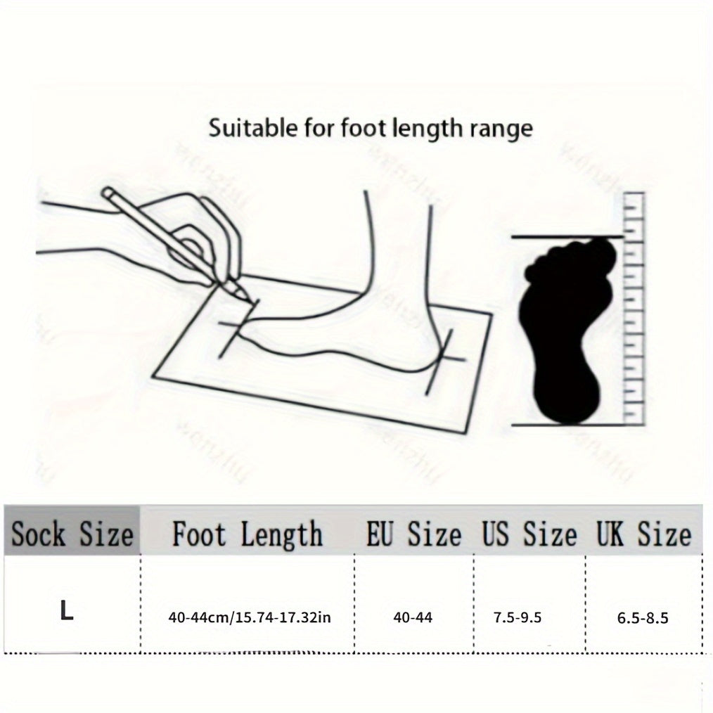 Men's Mid Crew Sport Socks Non Slip Wool Blend Breathable Athletic Socks