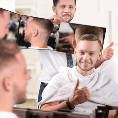 3 Way LED Self Haircut Mirror Lighted Trifold 360 Mirror