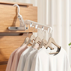 Foldable Travel Hanger Clothes Drying Rack with 5 Holes