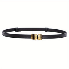 Vintage Striped Buckle Belt Thin Waistband for Women