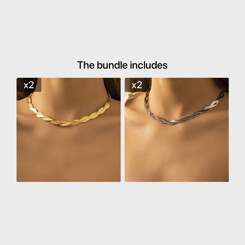 Braided Chain Necklace for Women