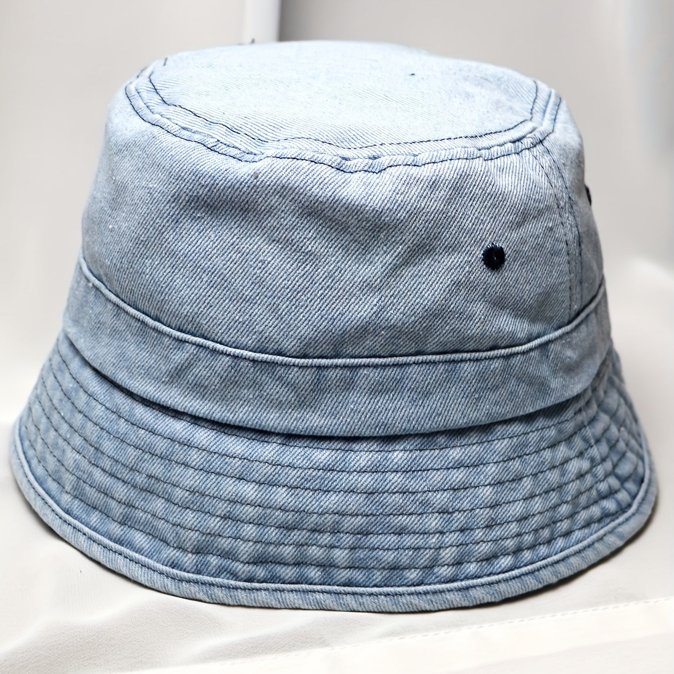 Distressed Denim Bucket Hat Casual Sunscreen Fisherman Cap
