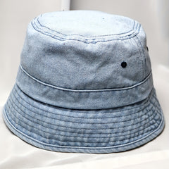 Distressed Denim Bucket Hat Casual Sunscreen Fisherman Cap