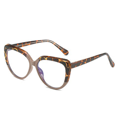 Leopard Frame Cat Eye Block Eyeglasses Clear Lens Retro Glasses