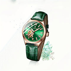 Women's Green Alloy Mechanical Watch