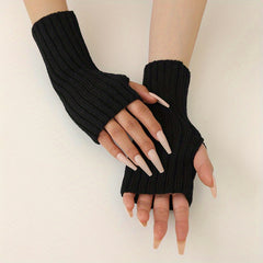 Cold Proof Arm Sleeves Fingerless Gloves For Women