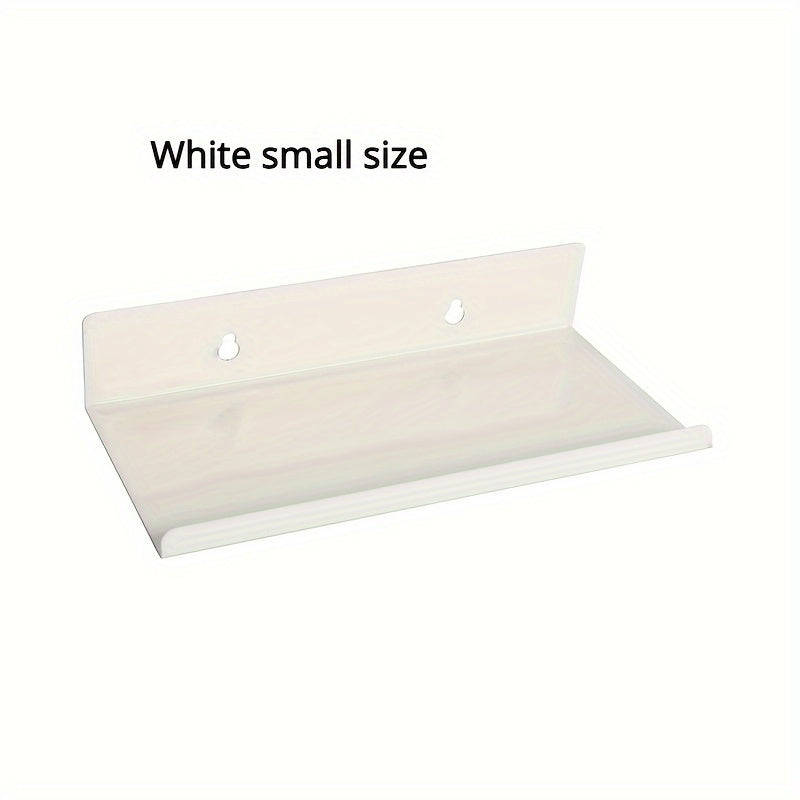 1pc Kitchen Bathroom Wall Rack Carbon Steel Word Divider Storage Shelf