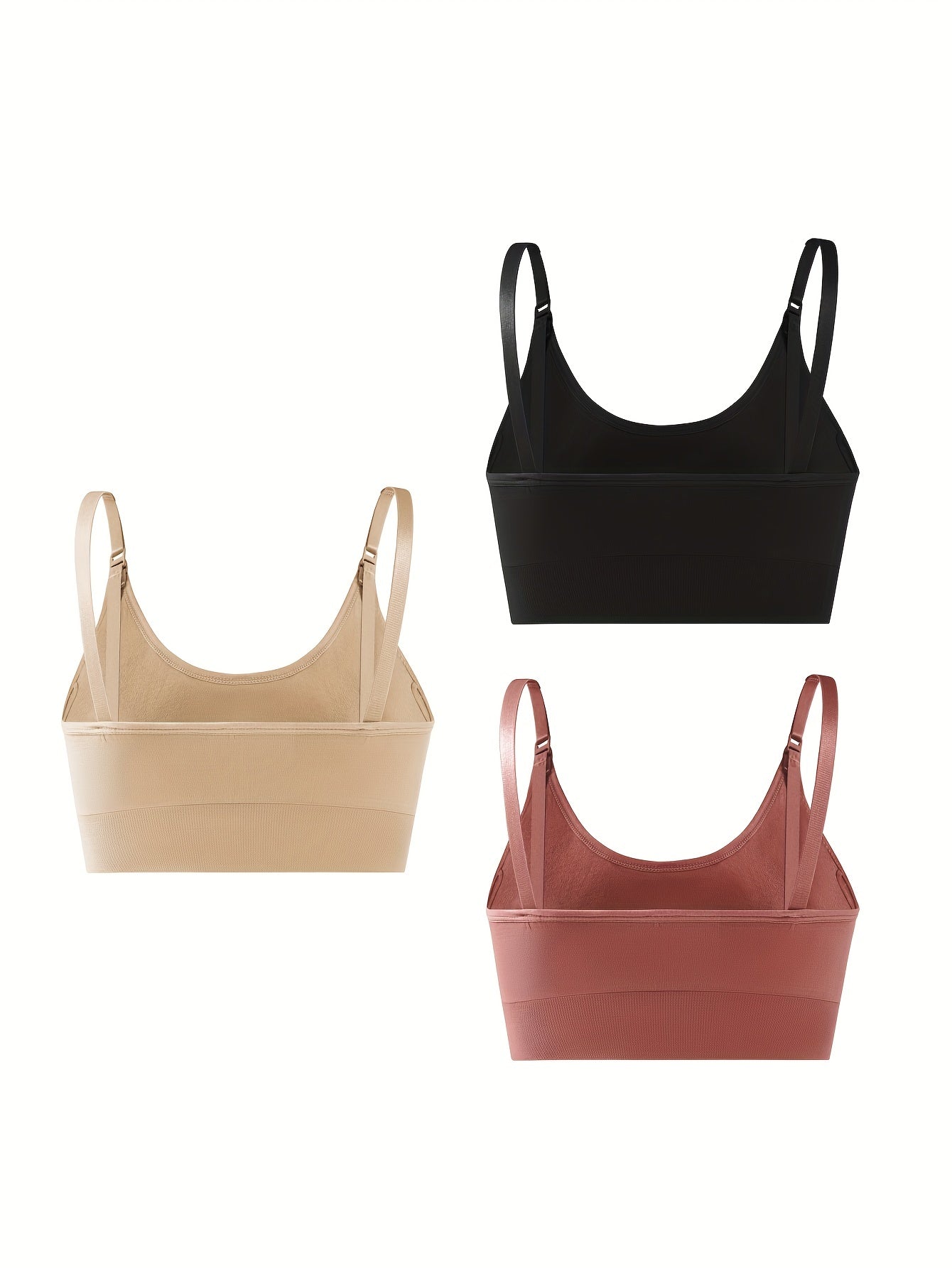3pcs Front Buckle Nursing Bras Soft Full Coverage Wireless Breastfeeding Bra