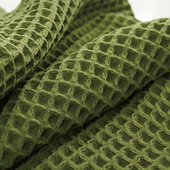 Thick Cotton Waffle Bath Towel - Water Absorbent Wrap