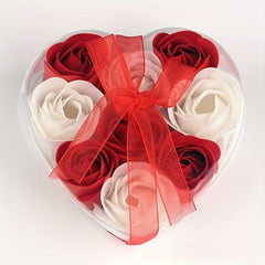 9pcs Romantic Red Artificial Rose Bouquet Wedding Favor Valentine's Day