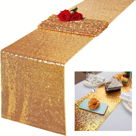 Polyester Sequin Table Runner Thanksgiving Christmas Wedding Decor
