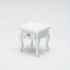 1pc Doll House Mini Furniture Wooden Bedside Cabinet DIY Decoration Model