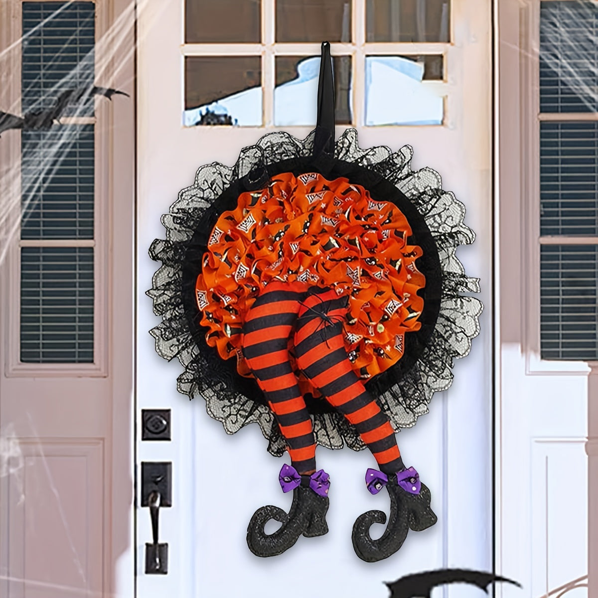 Halloween Wreath Witch Leg Hanging Ornament