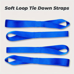 4pc Soft Loop Tie Down Straps for Motorcycle Scooter Dirt Bike Garden Equipment