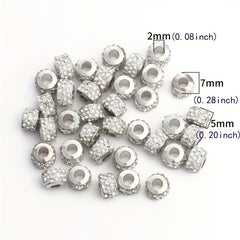 7x5mm Rhinestone Spacer Beads Pave Crystal Clay for Charms Jewelry