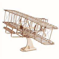 125Pcs 3D Wooden Airplane Model Puzzle Educational Gift for Children