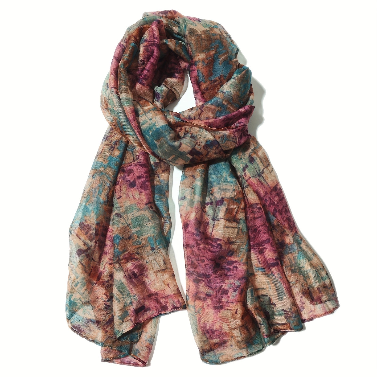 Women's Warm Scarf Long Shawl & Linen Feel Soft Sunshade Towel